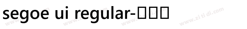 segoe ui regular字体转换